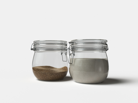 Modern glass jar seasoning jar sealed jar salt jar sugar jar