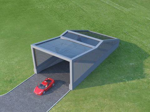 Underground garage parking lot entrance