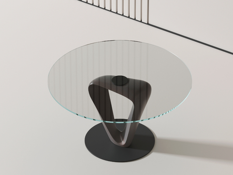 Modern Glass Dining Table Round Dining Table