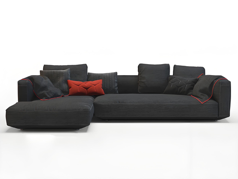 Black Multiplayer Sofa Corner Sofa