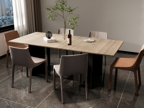 Simple Dining Table and Chair