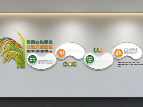 Modern agricultural culture wall display wall slogan