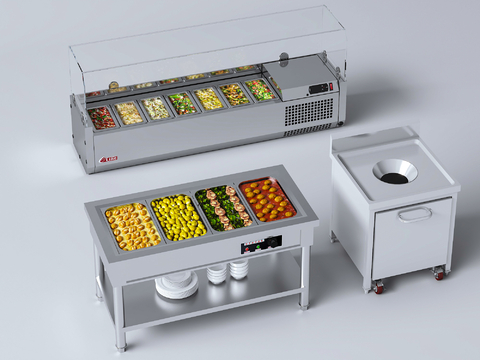 Modern canteen Kitchenware pick-up table food residue car