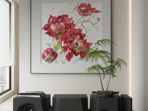 Modern Decorative Painting Flower Hanging Painting