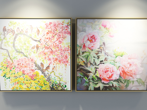 American Pastoral Painting Flowers Decorative Painting