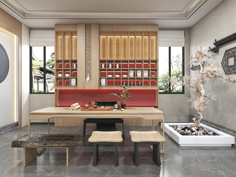 New Chinese Tea Room Study