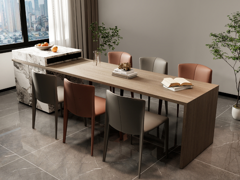 Simple Dining Table and Chair Long Dining Table Island Table