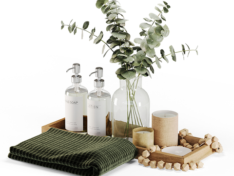 Bathroom ornaments tray toiletries