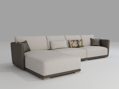 Simple corner sofa multi-person sofa