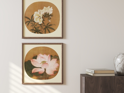 New Chinese Flower Hanging Painting