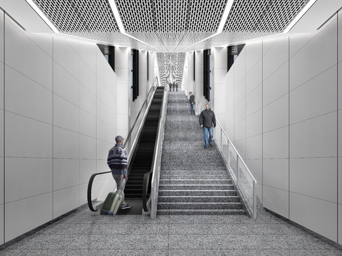 subway entrance elevator stairs