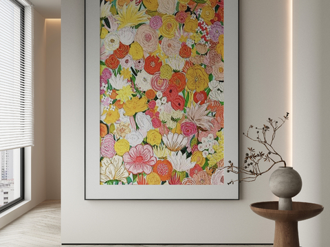 Modern Decorative Painting Flower Hanging Painting