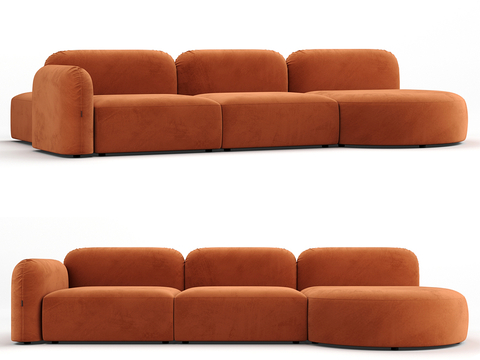 Modern Couch Hermes orange sofa