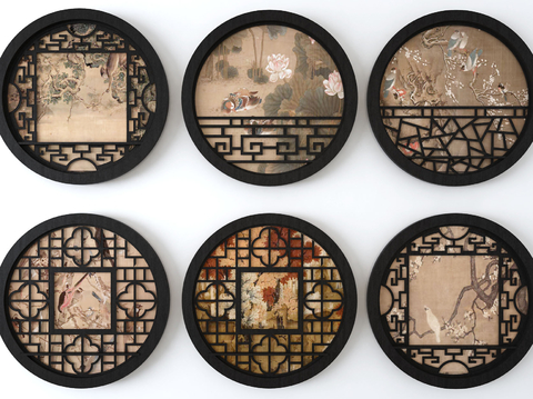 New Chinese Hanging Painting Round Hanging Painting Window