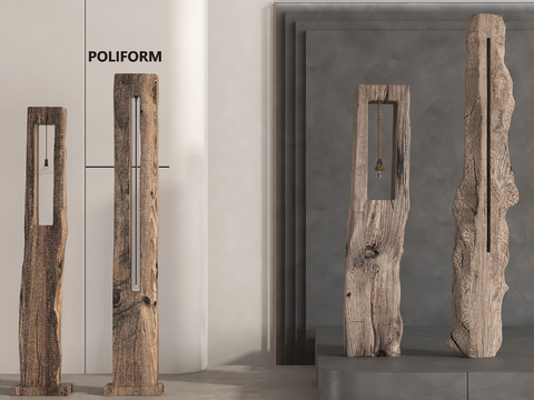 Log Style floor lamp art floor lamp