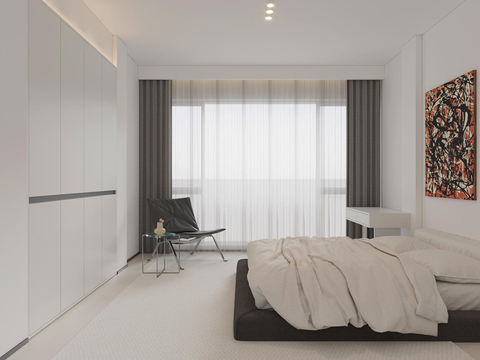 Modern Minimalist Bedroom Second Bedroom