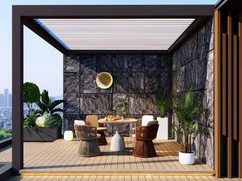 Modern Roof Garden Villa Garden