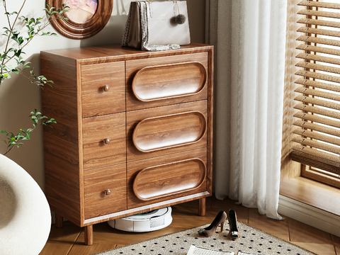 Log Style Shoe Cabinet Low Cabinet