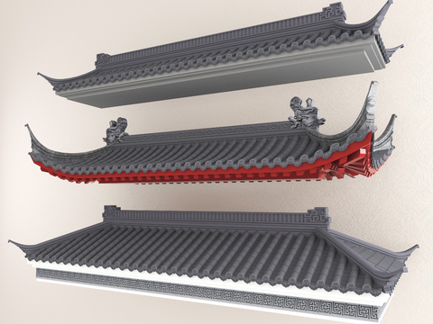 Chinese Eaves Cornice Roof