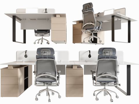 modern office desk and chair