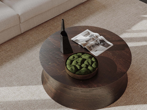 Modern round tea table wooden tea table