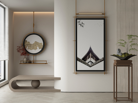 New Chinese Decorative Painting Architectural Painting Zen Hanging Painting