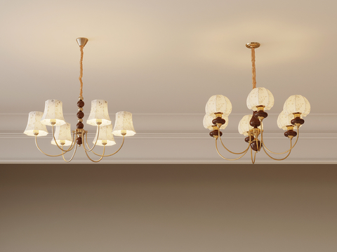 Cream Style chandelier multi-head chandelier