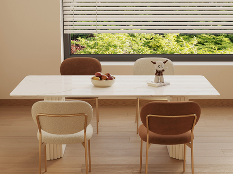 Cream Style dining table and chair