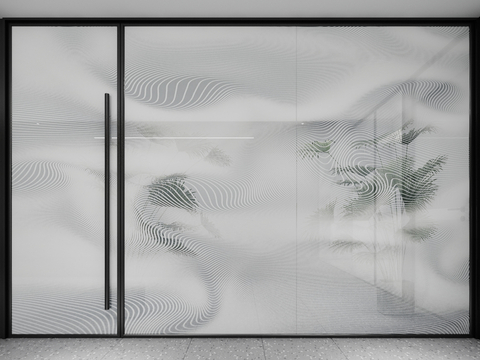 Modern Art Glass Door Office Door