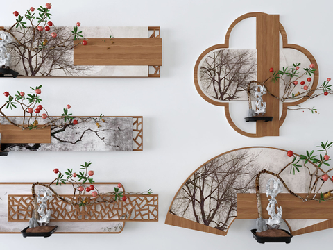 New Chinese Plant Hanging Decoration Zen Wall Decoration