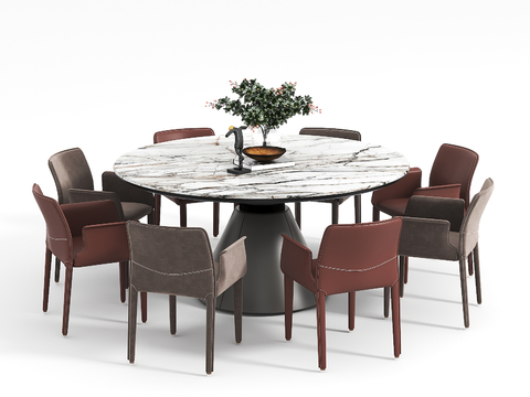 Modern Dining Table and Chair Round Dining Table