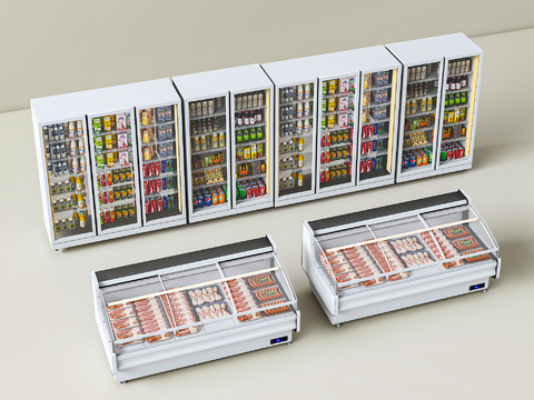 Modern Freezer Supermarket Freezer Beverage Cabinet