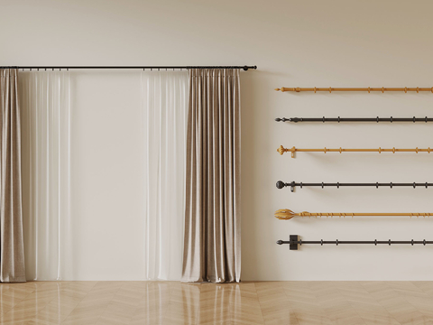 Curtain Rod Roman Rod Curtain Gauze Curtain