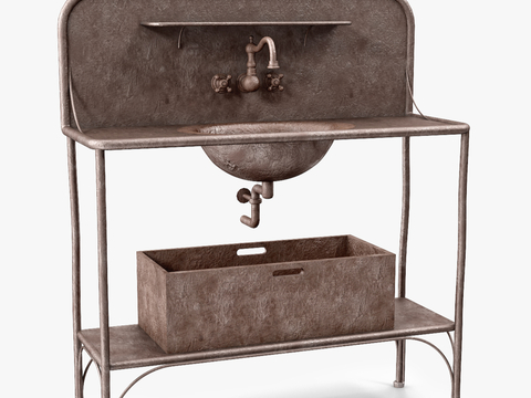 Industrial wind basin wrought iron washbasin