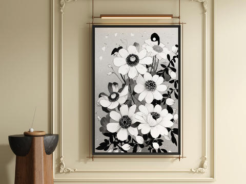 Middle Ancient Flower Painting Decorative Painting