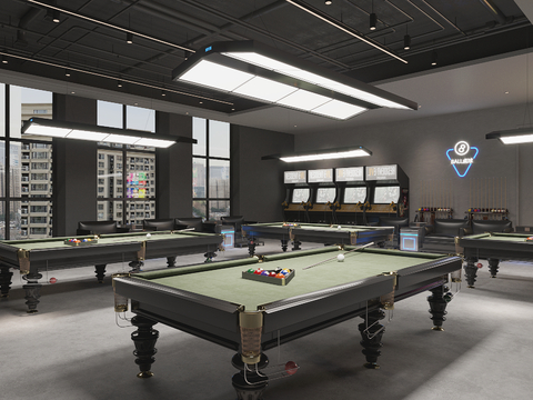 Industrial wind billiard room billiard room