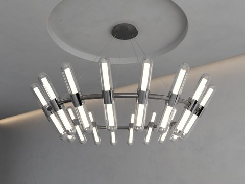 Modern glass chandelier