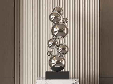 Modern abstract metal sculpture ornaments