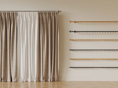 Curtain Rod Roman Rod Curtain Gauze Curtain