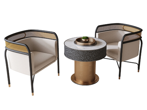 Modern Negotiation Table and Chair Coffee Table and Chair Coffee Table and Chair