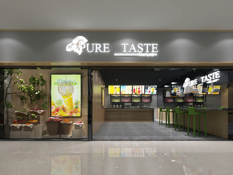 Modern Fresh Squeezed Fruit Shop Beverage Shop