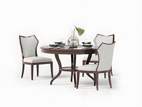 American Round Dining Table and Chair