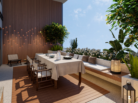 Modern Sky Garden Terrace Roof Garden