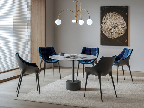 Cassina Dining Table and Chair Round Table and Chair