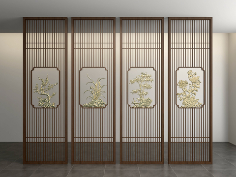 New Chinese-style hollow partition