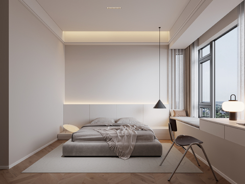 Modern Minimalist Bedroom Second Bedroom