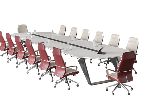 Modern Conference Table and Chair