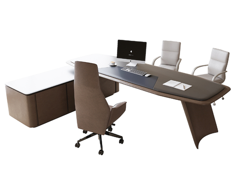 Modern Boss Desk Office Desk and Chair