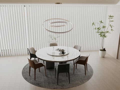 Round Dining Table and Chair