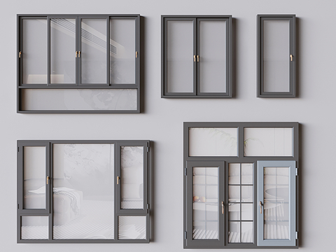 Modern casement window Bay window Single open window